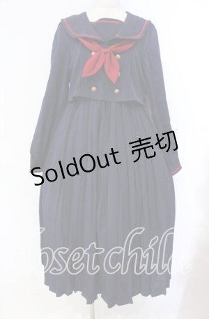 画像: Amavel / 愛魔鐘琉セーラーワンピース  ネイビー O-25-10-25-009-CA-OP-OW-OS