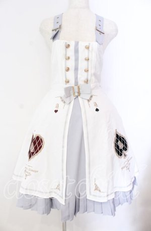 画像: Amavel / トランプのデコレーションケーキジャンパースカート F アイボリー（限定色） O-25-10-25-013-CA-OP-OW-OS