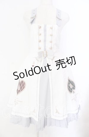 画像: Amavel / トランプのデコレーションケーキジャンパースカート F アイボリー（限定色） O-25-10-25-013-CA-OP-OW-OS