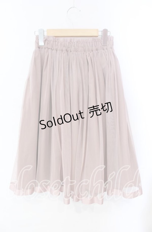 画像2: 【SALE】F&A / グログランリボン使いチュールスカート F ピンク O-25-10-25-021-LO-SK-OW-ZT030 (2)