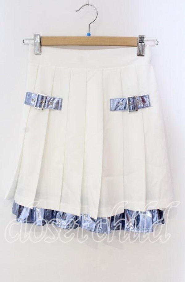 画像1: Jamieエーエヌケー / サイバースカート M シロ×サックス O-25-10-25-022-PU-SK-OW-OS (1)