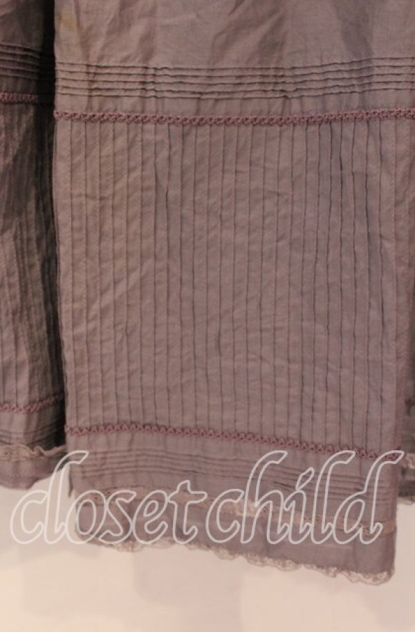 画像2: WONDERFUL WORLD / 裾タックエプロン  ラベンダー O-25-10-28-022-LO-SK-IG-OS (2)