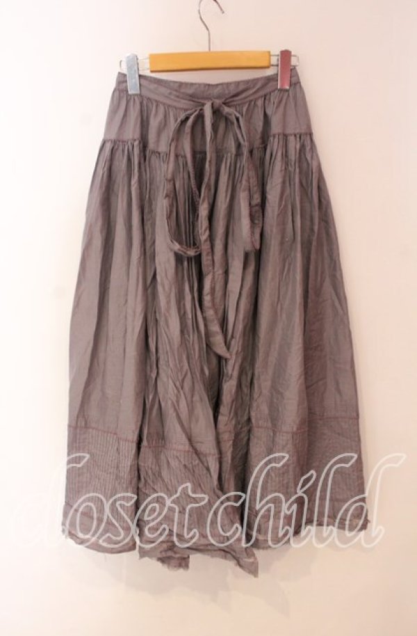 画像3: WONDERFUL WORLD / 裾タックエプロン  ラベンダー O-25-10-28-022-LO-SK-IG-OS (3)