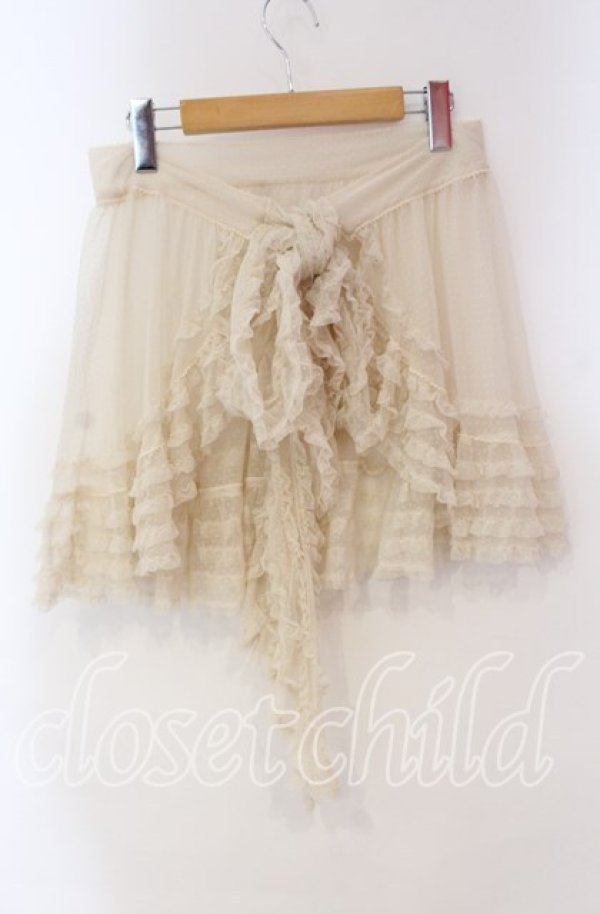 画像3: PINK HOUSE / ドットチュールタブリエ  アイボリー O-25-10-28-023-LO-SK-IG-OS (3)