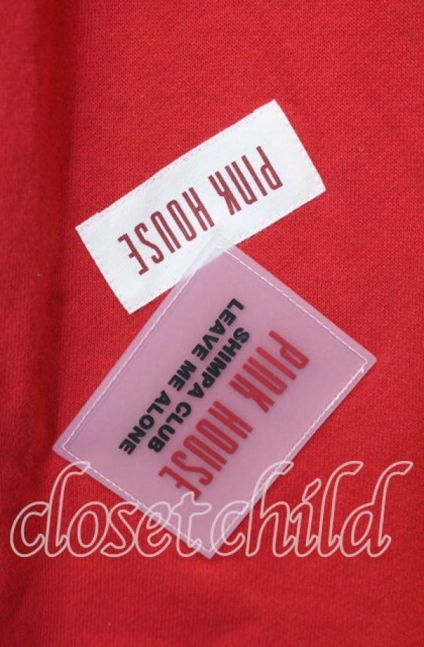 画像2: PINK HOUSE / ワッペン使い吊り裏毛スカート  アカ O-25-10-28-024-LO-OP-IG-OS (2)