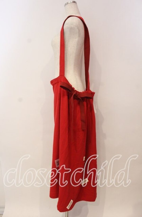 画像3: PINK HOUSE / ワッペン使い吊り裏毛スカート  アカ O-25-10-28-024-LO-OP-IG-OS (3)