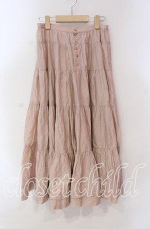 画像: PINK HOUSE / 裾タックロングスカート  ピンク O-25-10-28-025-LO-SK-IG-OS