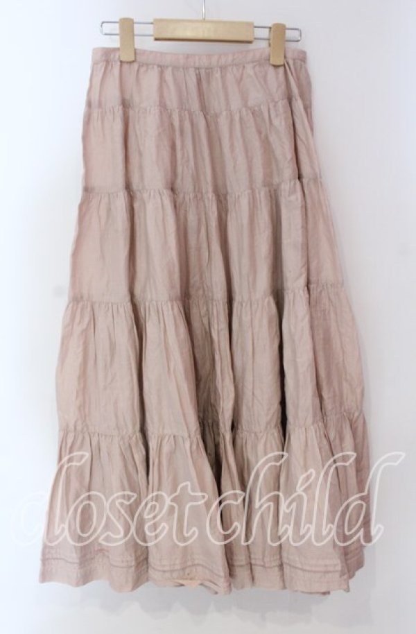 画像3: PINK HOUSE / 裾タックロングスカート  ピンク O-25-10-28-025-LO-SK-IG-OS (3)