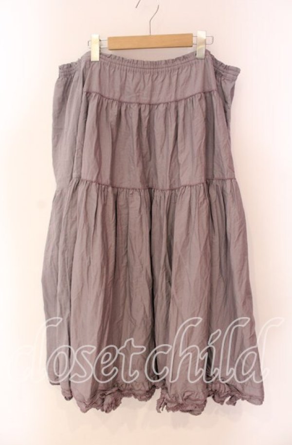 画像1: LOLITA他 / リボン裾タックスカート【お直しあり】  ラベンダー O-25-10-28-027-LO-SK-IG-OS (1)