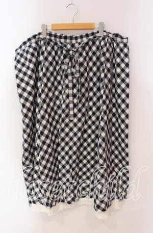 画像: PINK HOUSE / ギンガムチェックピコフリルスカート【お直しあり】  クロ×シロ O-25-10-28-031-LO-SK-IG-OS