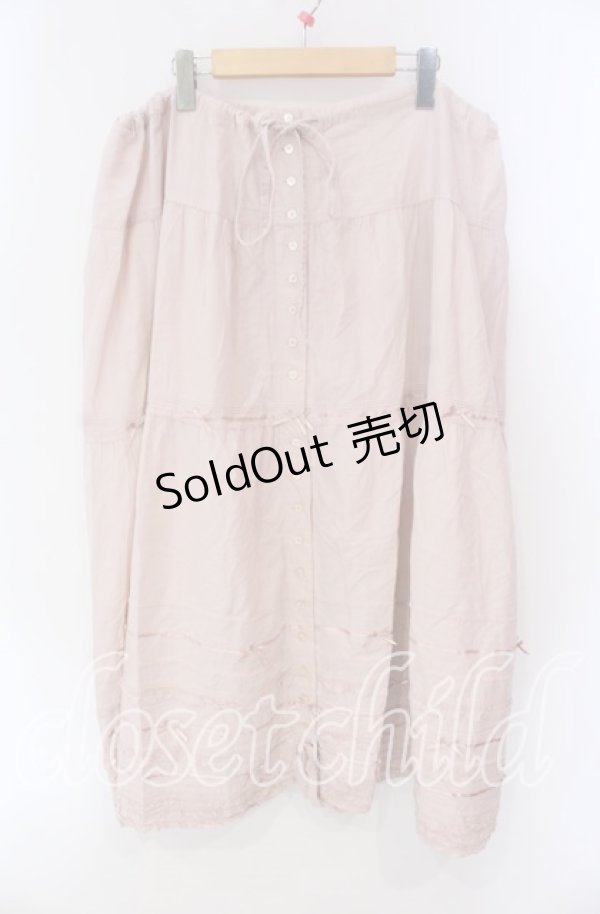 画像1: PINK HOUSE / ピコフリルテープリボンスカート【お直しあり】  ピンク O-25-10-28-032-LO-SK-IG-OS (1)
