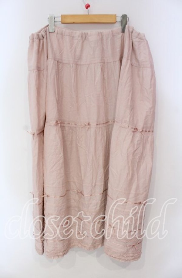 画像3: PINK HOUSE / ピコフリルテープリボンスカート【お直しあり】  ピンク O-25-10-28-032-LO-SK-IG-OS (3)