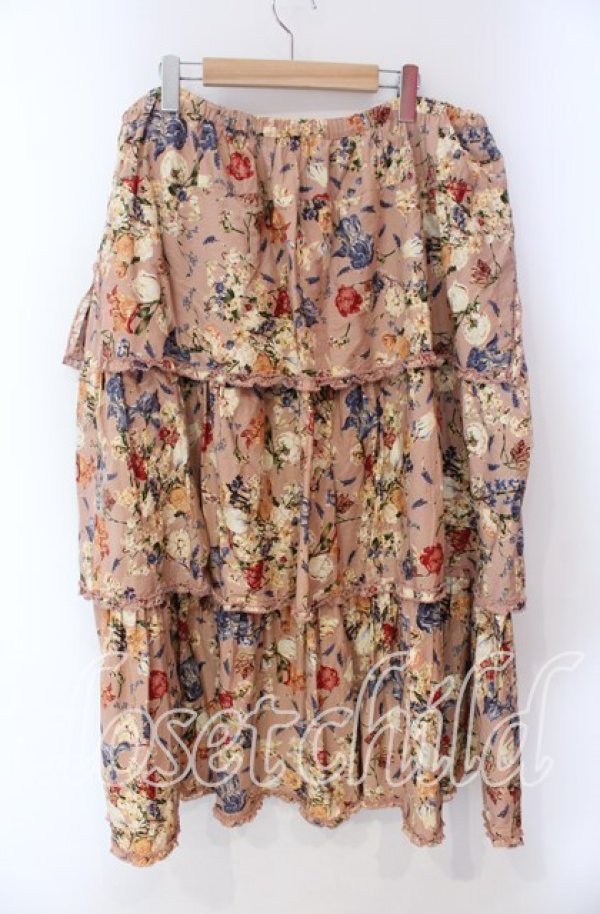 画像3: WONDERFUL WORLD / ブラワーティアードスカート【お直しあり】  ピンク O-25-10-28-034-LO-SK-IG-OS (3)