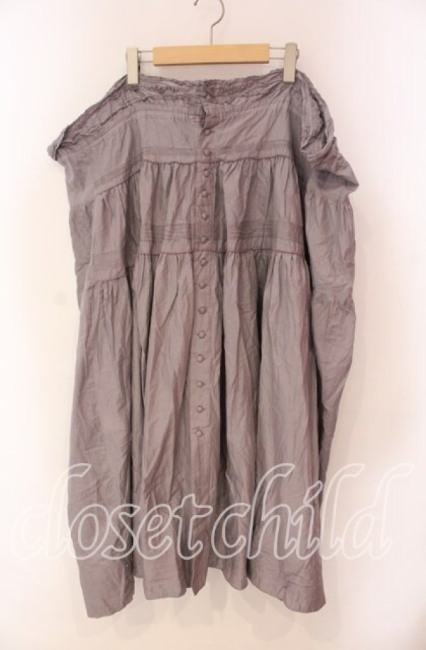 画像1: WONDERFUL WORLD / レースアップタックフリルスカート【お直しあり】  ラベンダー O-25-10-28-035-LO-SK-IG-OS (1)