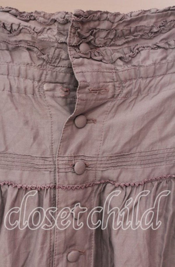 画像2: WONDERFUL WORLD / レースアップタックフリルスカート【お直しあり】  ラベンダー O-25-10-28-035-LO-SK-IG-OS (2)