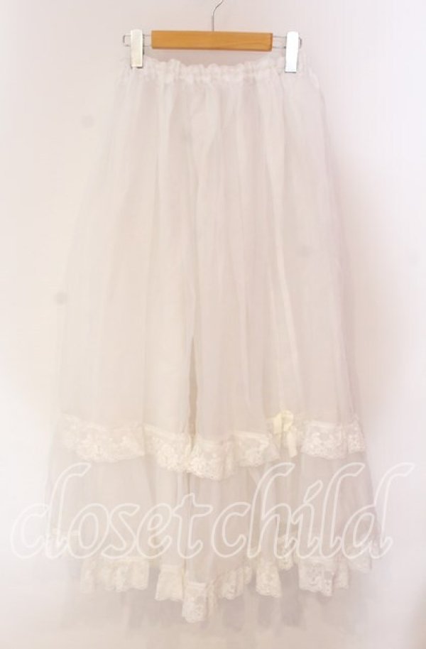 画像1: metamorphose / オーガンジーロングパニエ  シロ O-25-10-28-040-ME-SK-IG-OS (1)