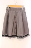 画像1: axes femme / チェック&裾レーススカート M グレー O-25-10-28-042-AX-SK-OW-OS (1)