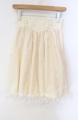 画像: Secret Honey / レースチュールスカート  アイボリー O-25-10-28-044-CA-SK-IG-OS