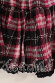 画像2: ALGONQUINS / シフォンチェックスカート  ピンク×ブラック O-25-10-28-045-AL-SK-IG-OS (2)