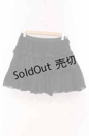 画像: ALGONQUINS / シフォンティアードスカート  ブラック O-25-10-28-046-AL-SK-IG-OS