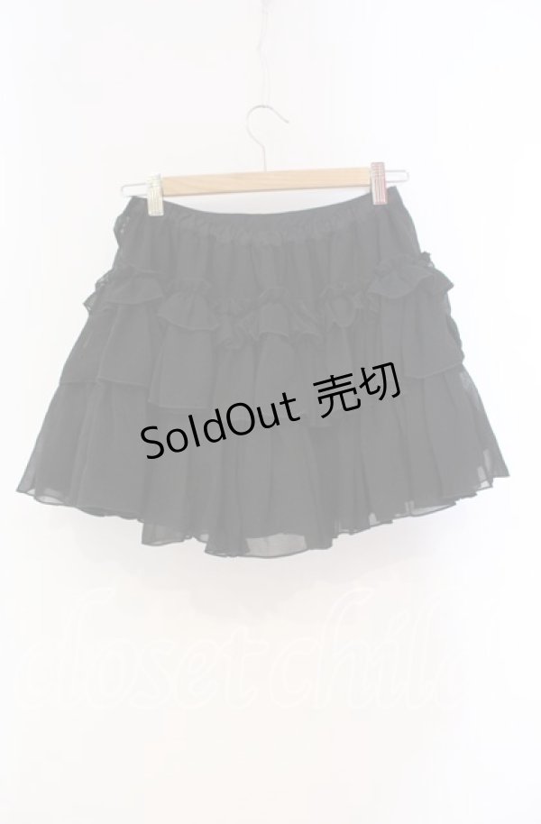 画像2: ALGONQUINS / シフォンティアードスカート  ブラック O-25-10-28-046-AL-SK-IG-OS (2)