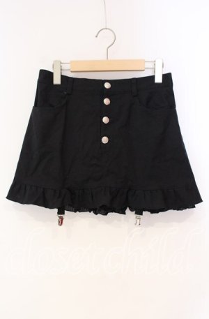 画像: BPN / バックティアードガータースカート M ブラック O-25-10-28-049-GO-SK-IG-OS