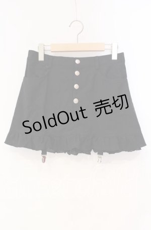 画像: BPN / バックティアードガータースカート M ブラック O-25-10-28-049-GO-SK-IG-OS