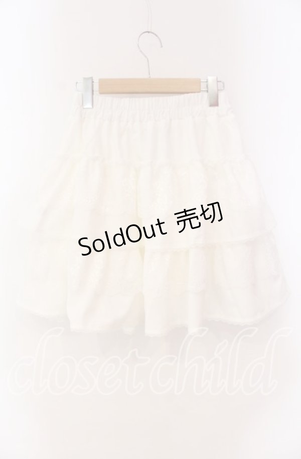 画像3: axes femme POETIQUE / フリルミニスカート M シロ O-25-10-28-050-AX-OP-OW-OS (3)