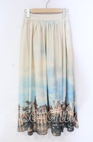 画像: axes femme NOSTALGIE / ベイサージュ柄ロングスカート F ベージュ O-25-10-28-051-AX-PA-OW-OS