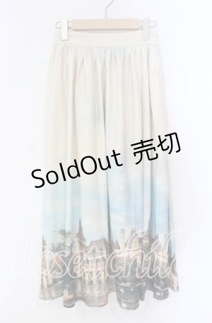 画像: axes femme NOSTALGIE / ベイサージュ柄ロングスカート F ベージュ O-25-10-28-051-AX-PA-OW-OS