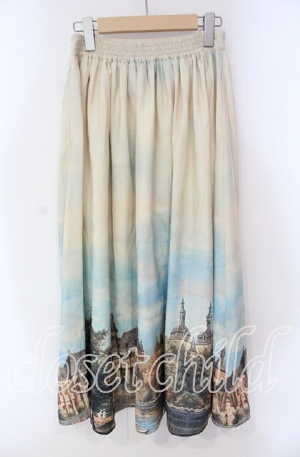 画像3: axes femme NOSTALGIE / ベイサージュ柄ロングスカート F ベージュ O-25-10-28-051-AX-PA-OW-OS (3)