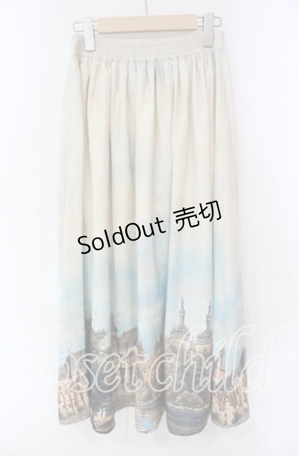 画像3: axes femme NOSTALGIE / ベイサージュ柄ロングスカート F ベージュ O-25-10-28-051-AX-PA-OW-OS (3)