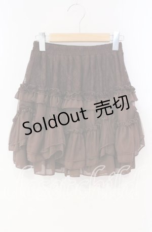 画像: axes femme / チュチュ風チュールスカパン F ブラウン O-25-10-28-052-AX-SK-OW-OS