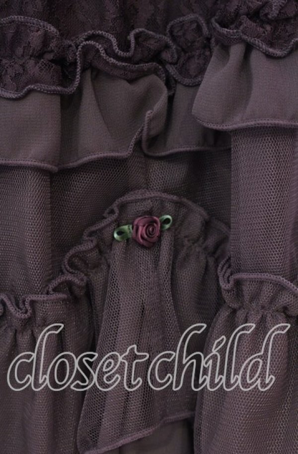 画像2: axes femme / チュチュ風チュールスカパン F ブラウン O-25-10-28-052-AX-SK-OW-OS (2)