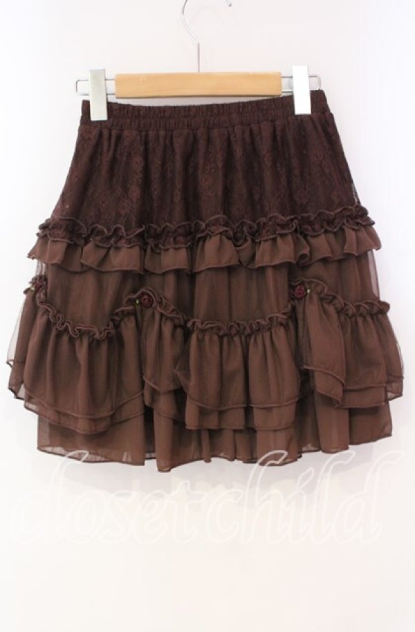 画像3: axes femme / チュチュ風チュールスカパン F ブラウン O-25-10-28-052-AX-SK-OW-OS (3)