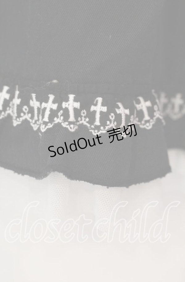 画像2: PUTUMAYO / クロスレーススカート  ブラック×ホワイト O-25-10-28-055-PT-SK-IG-OS (2)