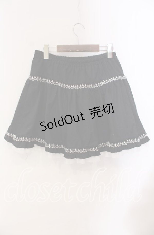 画像3: PUTUMAYO / クロスレーススカート  ブラック×ホワイト O-25-10-28-055-PT-SK-IG-OS (3)