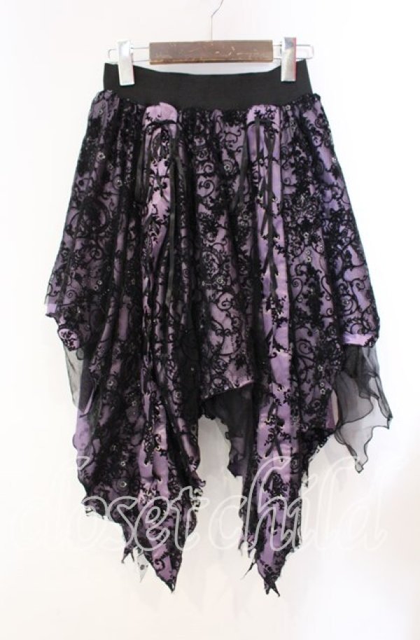 画像1: GOTH他 / ランダムスカート  ブラック×パープル O-25-10-28-056-GO-SK-IG-OS (1)