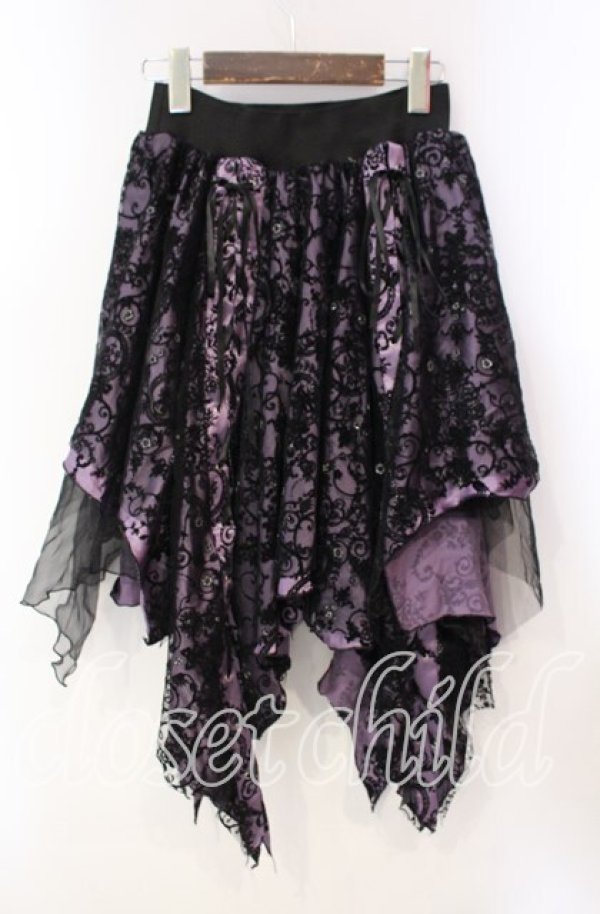 画像3: GOTH他 / ランダムスカート  ブラック×パープル O-25-10-28-056-GO-SK-IG-OS (3)