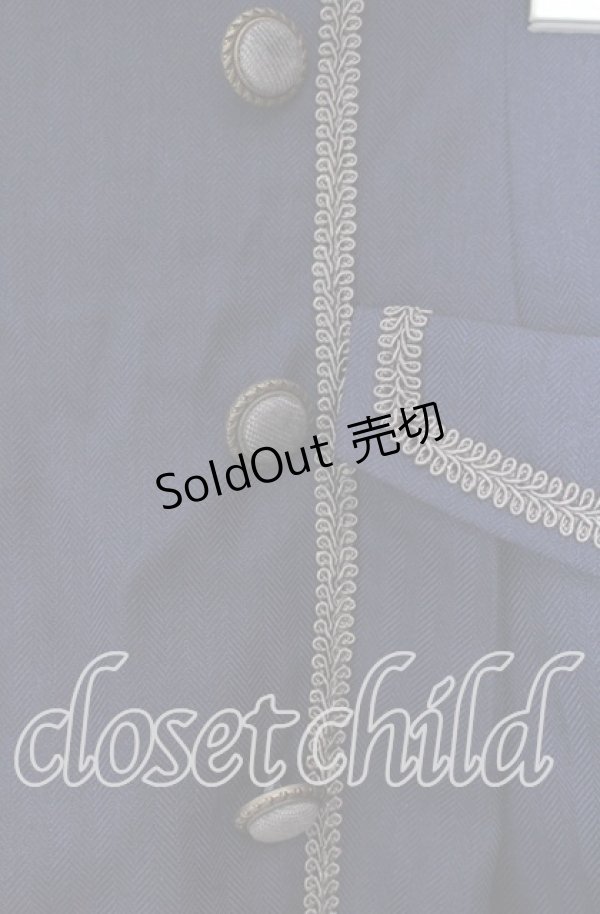 画像2: axes femme POETIQUE / Ｗ釦デザインスカート  ネイビー O-25-10-28-057-AX-SK-IG-OS (2)