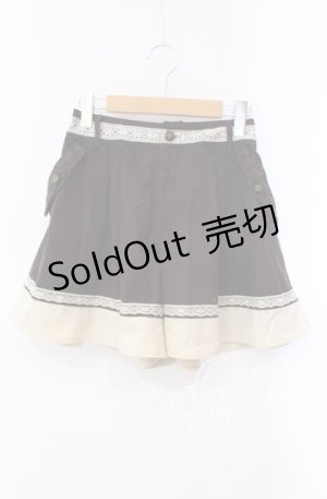 画像: axes femme / レース切替キュロット  ブラウン O-25-10-28-061-AX-PA-IG-ZT167