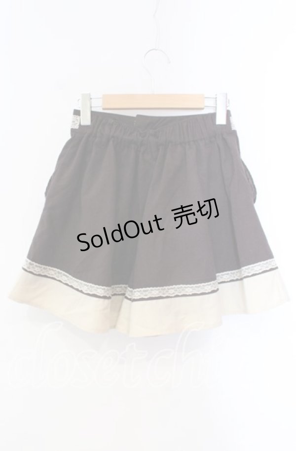 画像3: axes femme / レース切替キュロット  ブラウン O-25-10-28-061-AX-PA-IG-ZT167 (3)