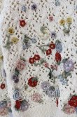 画像2: KANEKO ISAO / フラワーモチーフニット  アイボリー O-25-10-28-067-EL-TO-IG-OS (2)