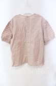 画像3: KANEKO ISAO / ピコフリルボーダー半袖ブラウス【お直しあり】  ピンク O-25-10-28-071-EL-BL-IG-OS (3)