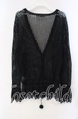 画像3: KANEKO ISAO / 透かし編みぽんぽん付きカーディガン  ブラック O-25-10-28-074-EL-TO-IG-OS (3)