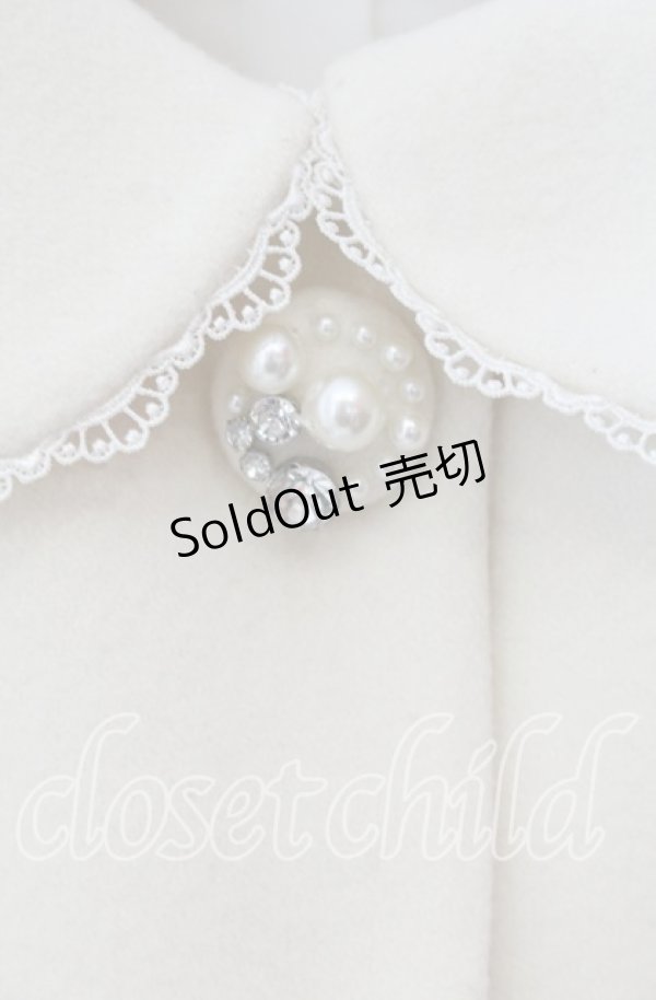 画像2: LODISPOTTO / パールビジューボタンコート M アイボリー O-25-10-28-082-LO-CO-OW-OS (2)