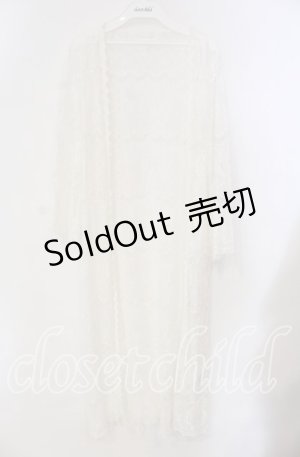 画像: LIZ LISA / 総レーストッパーカーディガン  シロ O-25-10-28-085-LO-TO-IG-OS