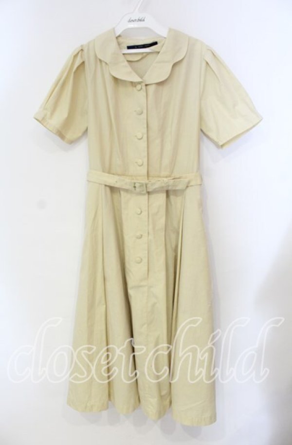 画像1: an another angelus / スカラップ開衿シャツワンピース  イエロー O-25-10-28-087-CA-OP-IG-ZT512 (1)