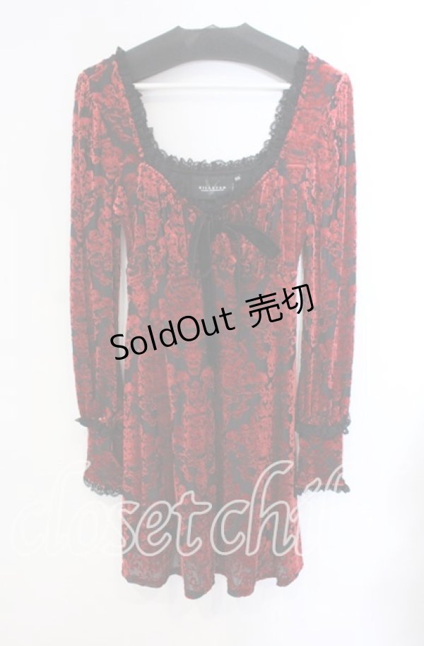 画像1: KILL STAR / ETARNAL TORMENT MINI DRESS ドレス XS レッド×ブラック O-25-10-28-089-SL-OP-IG-OS (1)
