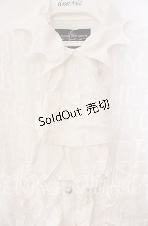 画像2: h.NAOTO / ナイトメアー・ビフォア・クリスマス ブラウス M ホワイト O-25-10-28-094-HN-BL-IG-OS (2)